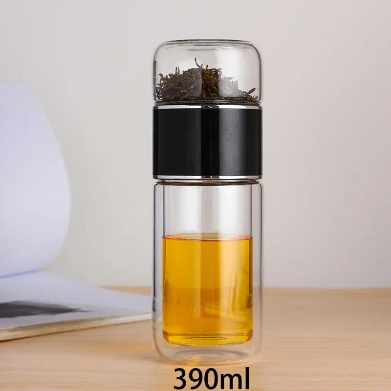 Dubbellaagse infusion theefles