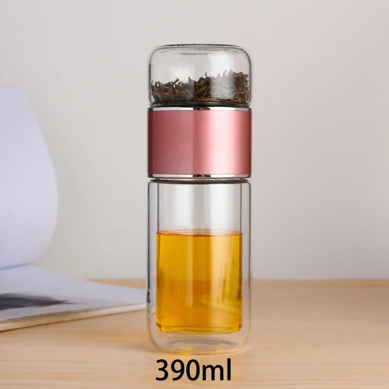 Dubbellaagse infusion theefles