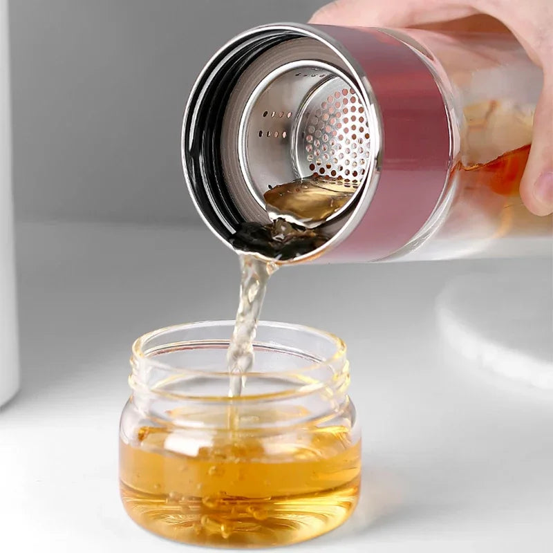 Dubbellaagse infusion theefles