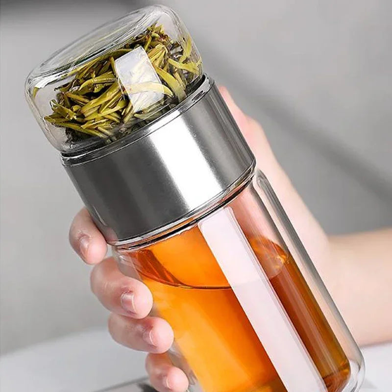 Dubbellaagse infusion theefles