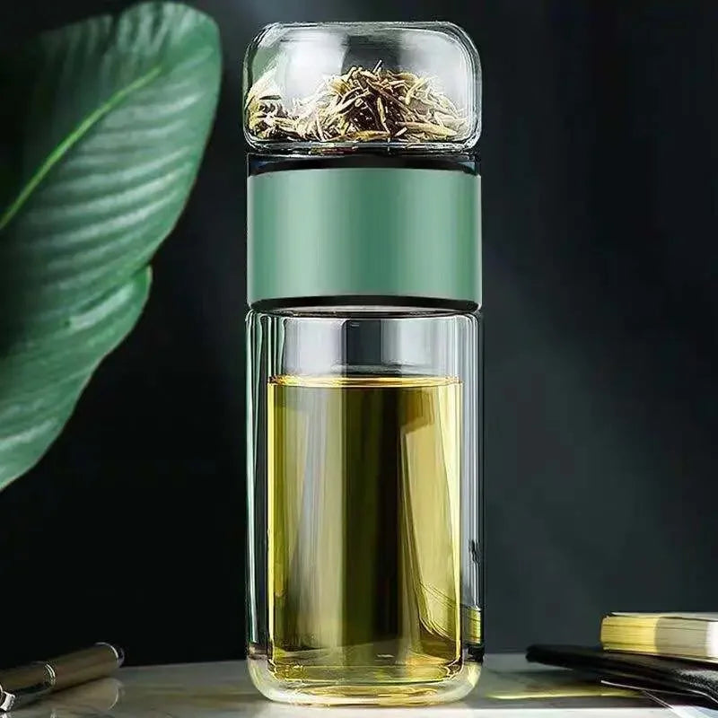 Dubbellaagse infusion theefles