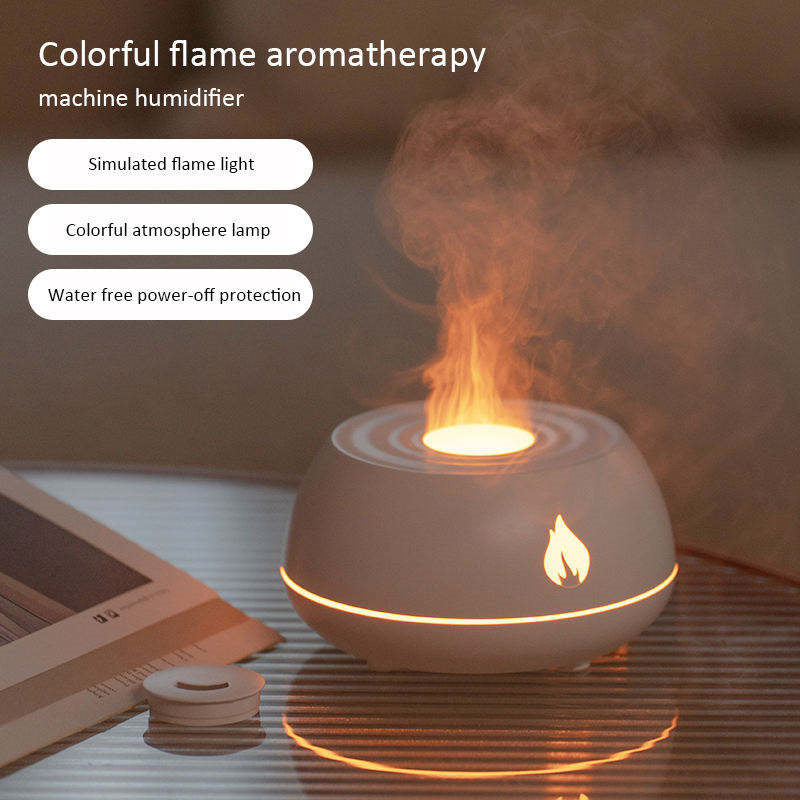 Flame aromatherapie diffuser met 7 kleuren